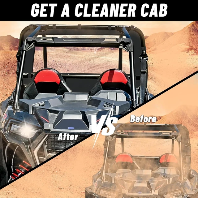 Alt view image 6 of 7 - 2014-2023 RZR XP UTV Rear Soft Window Dust Water Resistant