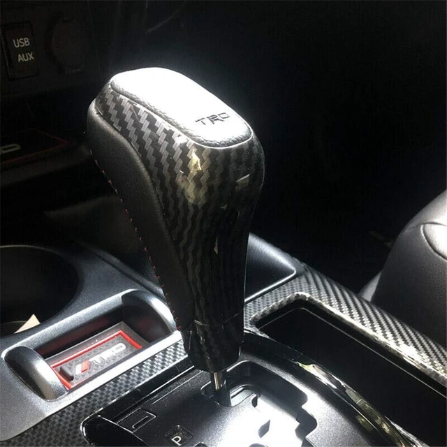 Alt view image 2 of 7 - for Toyota 4Runner TRD 2010-2024/ Tundra TRD Pro 2007-2021 Accessories Car Interior Gear Shift Knob Replacement Matte Black 1pc (Carbon Fiber Grain)