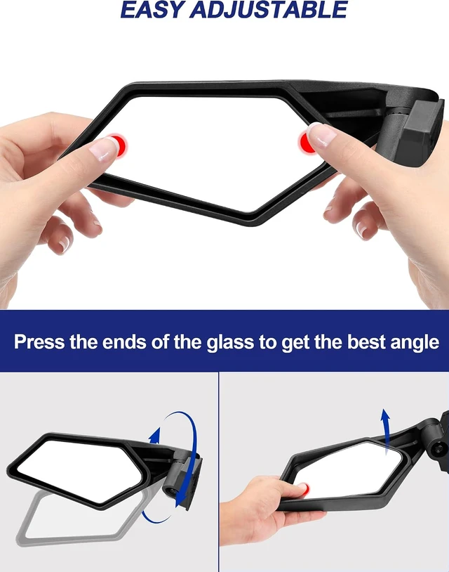 Alt view image 3 of 7 - X3 Side Mirrors, Adjustable Folding Maverick X3 Side Mirrors