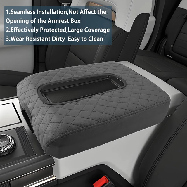 Alt view image 3 of 7 - Hummer EV Armrest Cover,for Hummer EV Accessories Center Console Cover Soft Comfy Thicken Armrest Lid Cover Compatible with 2022 2023 2024 2025 2026 Hummer EV Pickup/SUV
