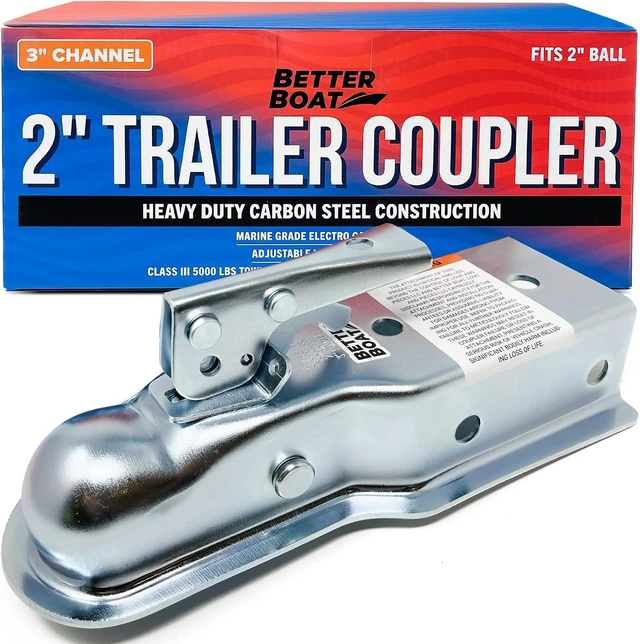 Main image of Trailer Coupler 2 Inch Ball, Compatible with 3 Inch Channel Width