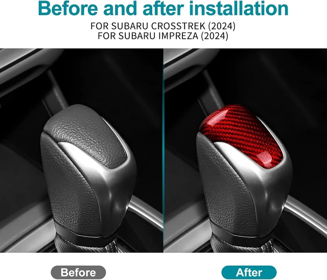 Alt view image 4 of 7 - Red Gear Shift Knob Cover for Subaru Crosstrek Impreza 2024-up