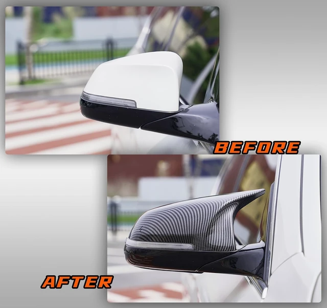 Alt view image 4 of 7 - Mirror Cover Caps Fit for F10 2014-2018 LCI Carbon Fiber Look