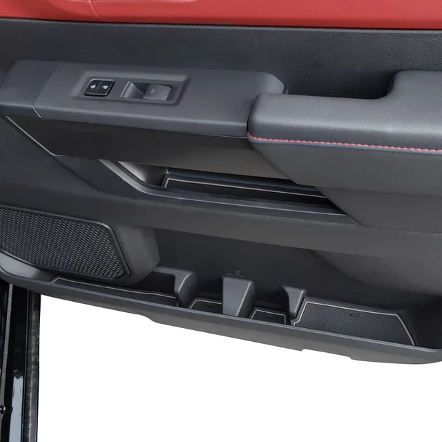 Alt view image 6 of 6 - Cup Holder Door Pocket Inserts for Toyota Tundra 2022-2026 2027 Accessories