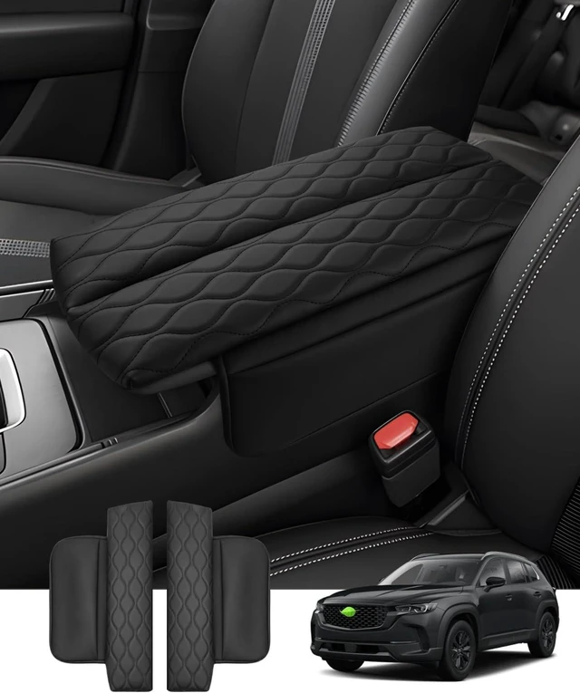 Main image of Center Console Cover for 2023-2025 2026 Mazda CX-50 CX50/2026 CX-5 CX5 Accessories Armrest Cover with Pockets Leather Armrest Cushion Anti-Scratch Protector