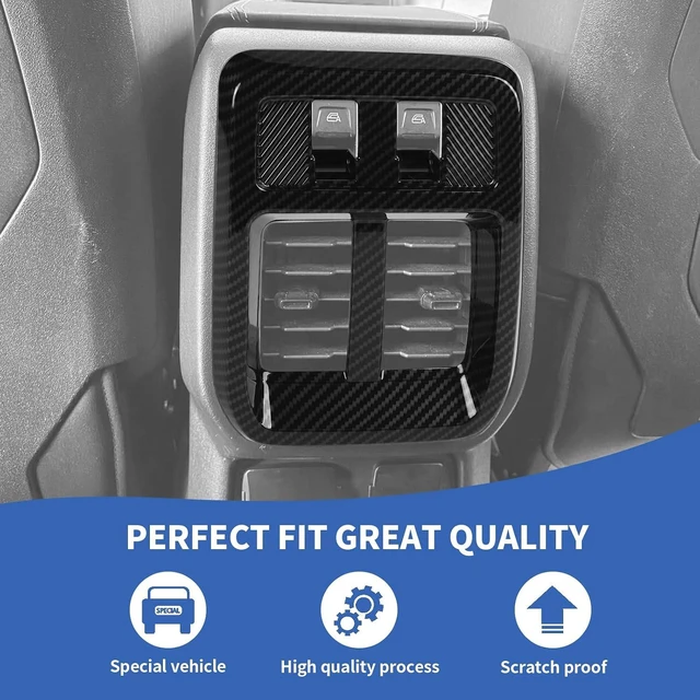Alt view image 4 of 7 - Carbon Fiber Rear Air Vent Panel Cover Fit for Ford Bronco 2025 2026