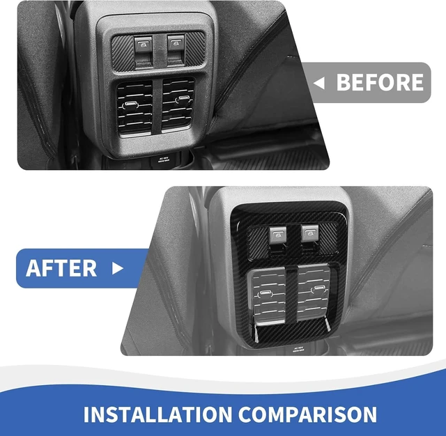 Alt view image 5 of 7 - Carbon Fiber Rear Air Vent Panel Cover Fit for Ford Bronco 2025 2026