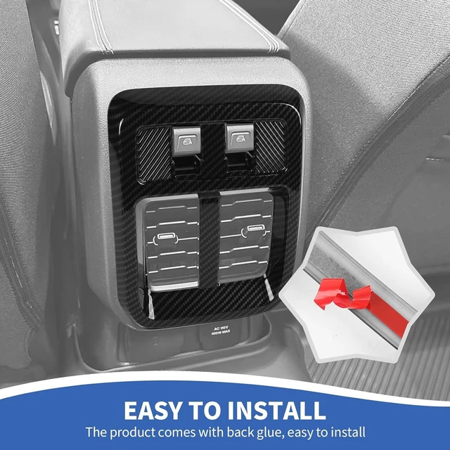 Alt view image 7 of 7 - Carbon Fiber Rear Air Vent Panel Cover Fit for Ford Bronco 2025 2026