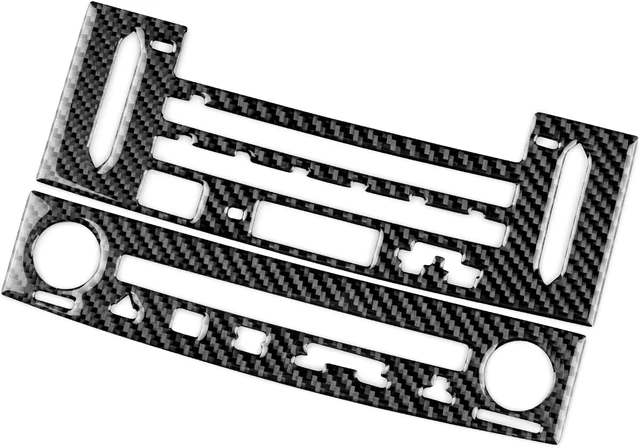 Alt view image 7 of 7 - for Lexus RC Center Console CD AC Button Frame Carbon Fiber Center Control Panel Interior Decoration Accessories for Lexus RC300 RC350 RC200T 2015-2018, Type A, Black