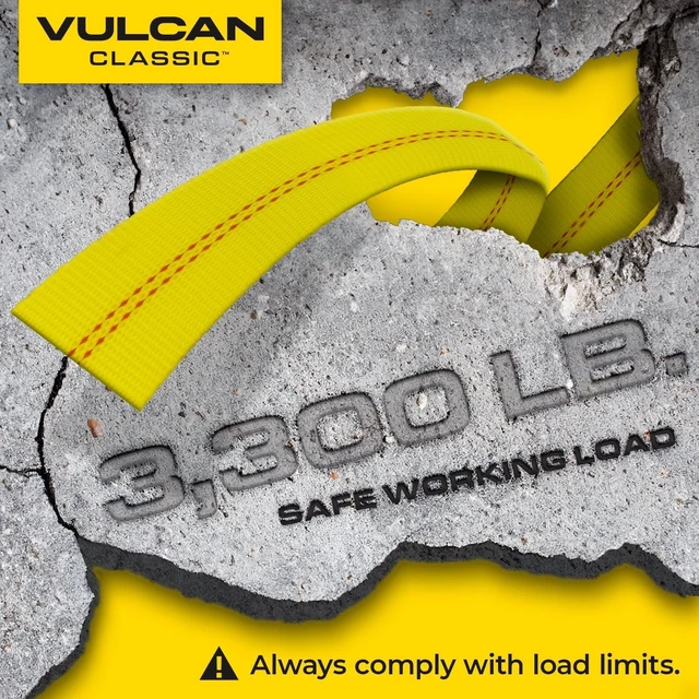 Alt view image 7 of 7 - Tie Down Axle Straps with Wear Pad - 4 Pack - Classic Yellow - 3,300 Pound Safe Working Load