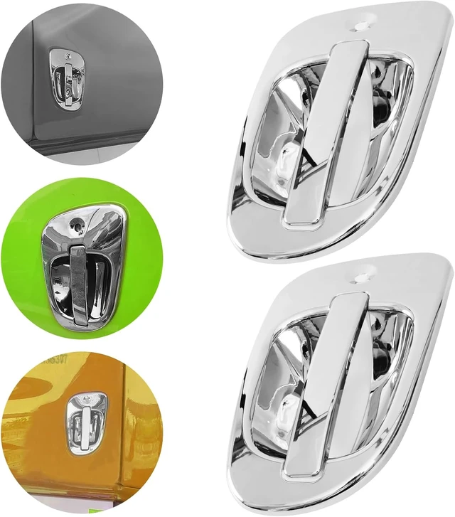 Alt view image 4 of 7 - Chrome Door Handle Cover Fit for 2008-2017 Freightliner Cascadia