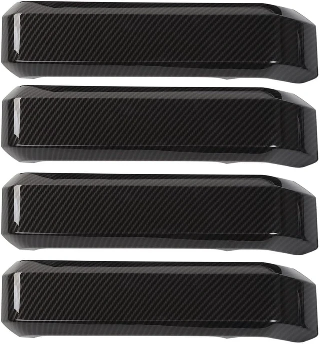 Alt view image 3 of 7 - for F150 Inner Door Handles Covers Interior Decoration Trim Kits for F150 2015-2020 Accessories, Carbon Fiber Grain, 4Pack
