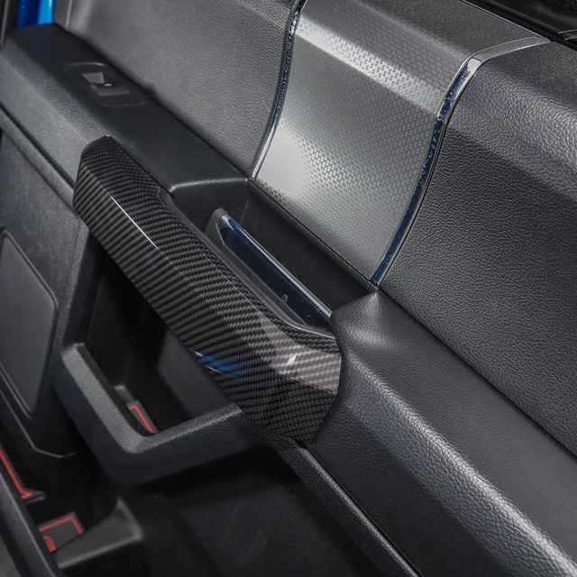 Alt view image 7 of 7 - for F150 Inner Door Handles Covers Interior Decoration Trim Kits for F150 2015-2020 Accessories, Carbon Fiber Grain, 4Pack