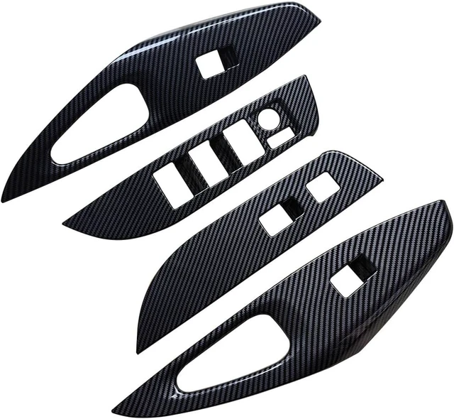 Alt view image 7 of 7 - Fit for Toyota Corolla Sedan 2020 2021 2022 2023 2024 4PCS Carbon Fiber Color Window Switch Decoration Decal Frame Cover Panel Door Handle Armrest North American Version
