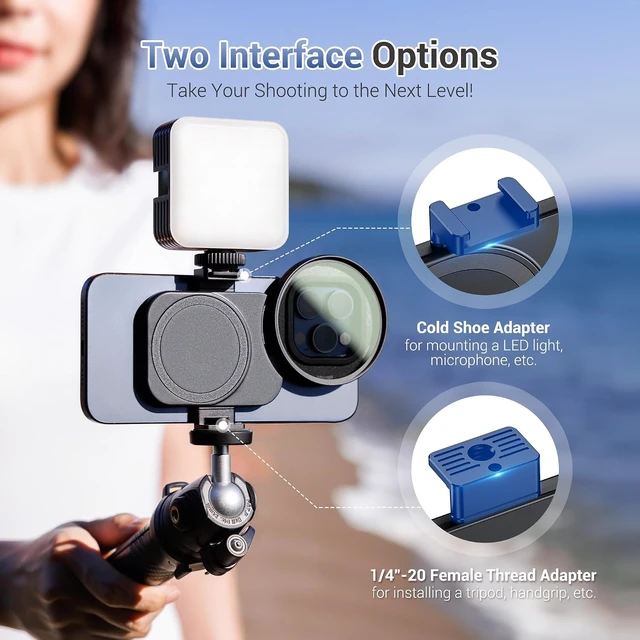 Alt view image 5 of 7 - ND Filter for iPhone, Lens Adapter with 67mm Variable ND2-128 Filter