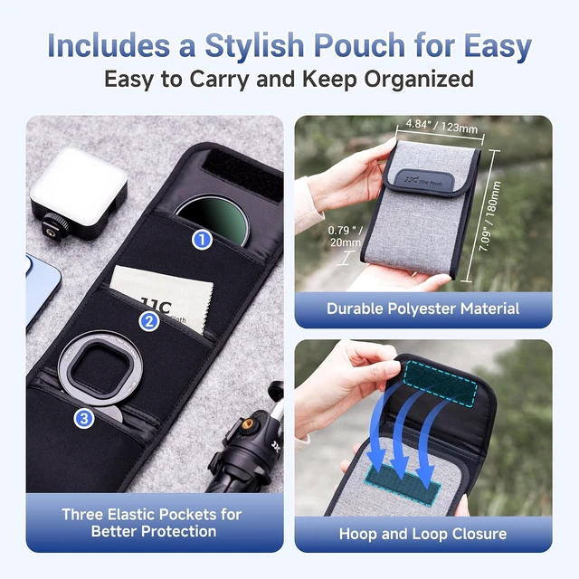Alt view image 7 of 7 - ND Filter for iPhone, Lens Adapter with 67mm Variable ND2-128 Filter