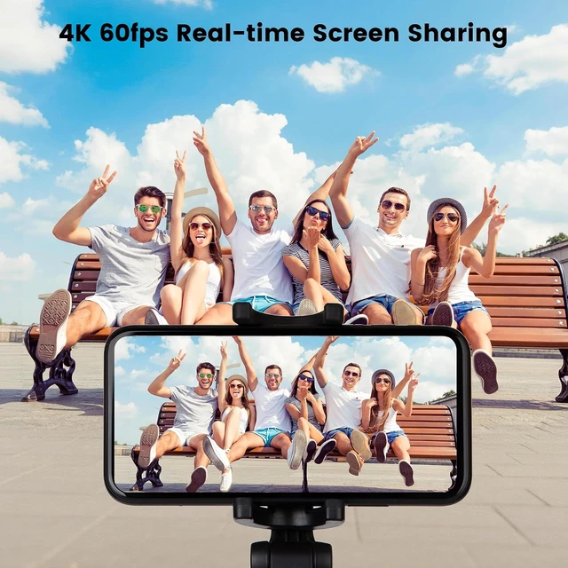 Alt view image 3 of 7 - Magnetic Selfie Monitor Screen for iPhone & Android, 4K Wireless Vlog Screen with Remote, 180° Rotation & Screen Mirroring Content Creator Essentials for TikTok, YouTube Live Streaming (Pink)