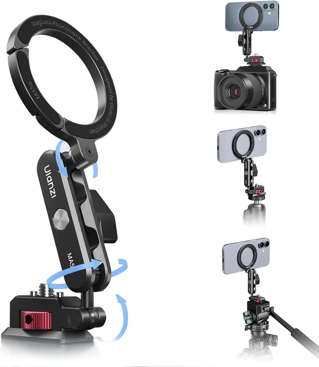 Main image of MA56 Aluminum Magnetic Phone Tripod Mount w 1/4" Screw Arca Base