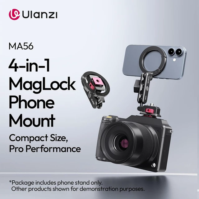 Alt view image 2 of 7 - MA56 Aluminum Magnetic Phone Tripod Mount w 1/4" Screw Arca Base