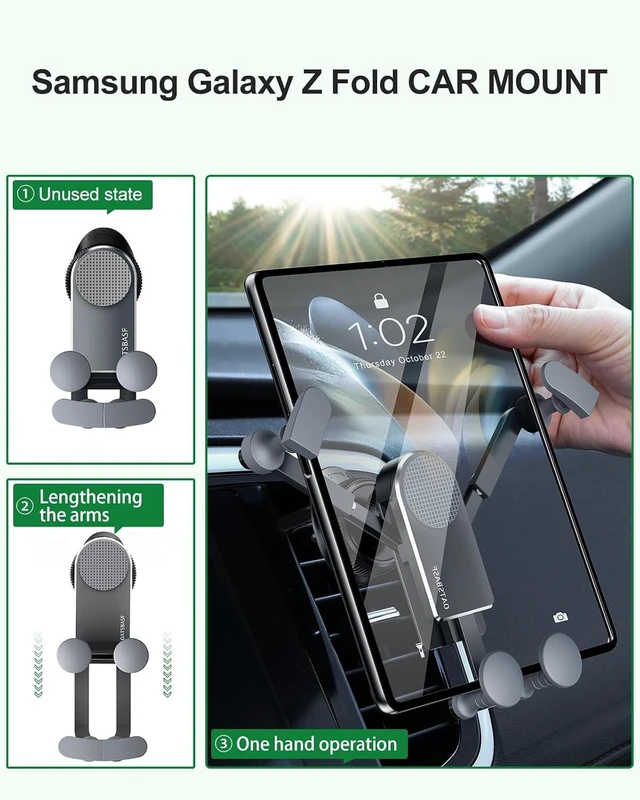 Alt view image 6 of 7 - Z Fold 8 Car Mount Accessories, Gravity Linkage, 2 Pack Vent Clips