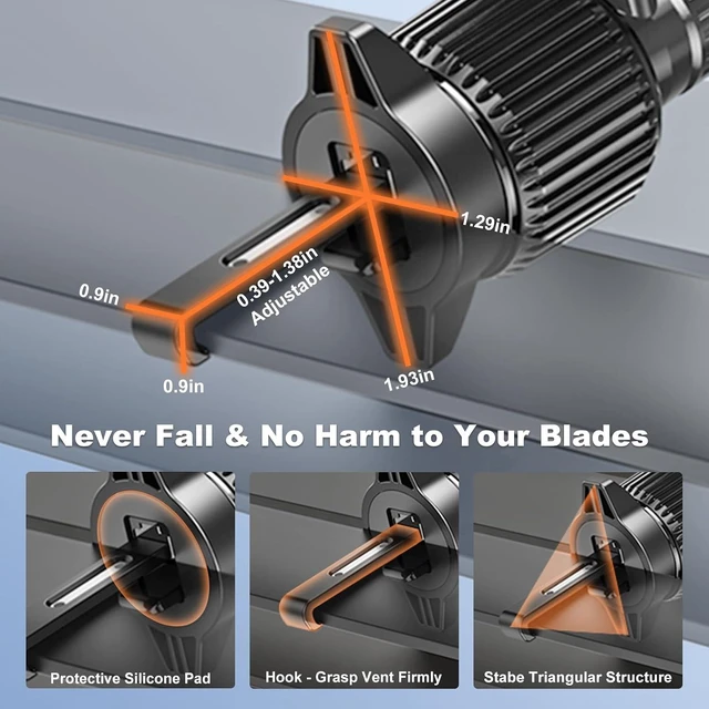 Alt view image 7 of 7 - Z Fold 8 Car Mount Accessories, Gravity Linkage, 2 Pack Vent Clips