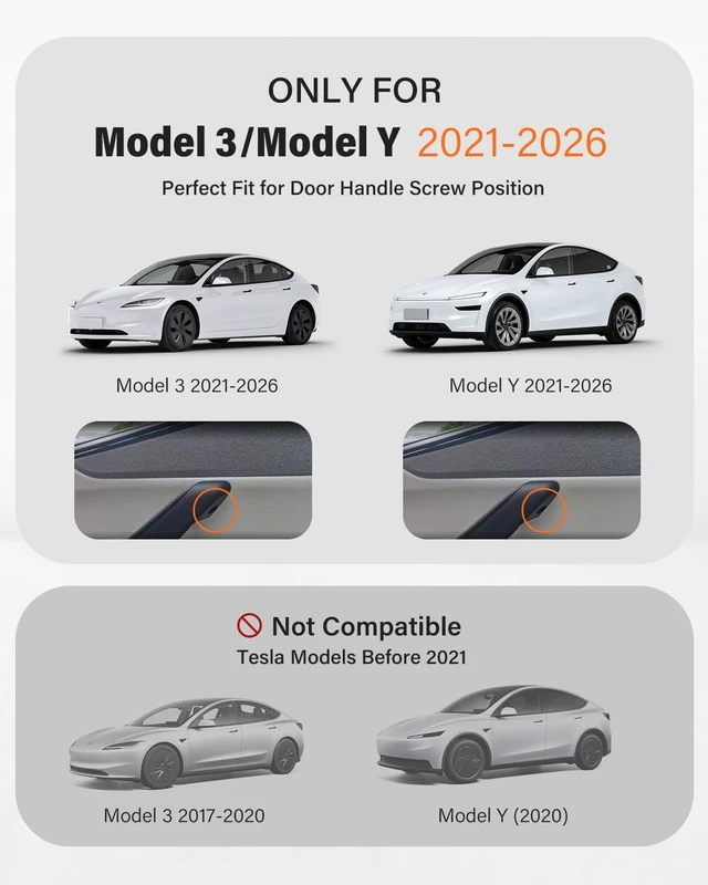 Alt view image 3 of 7 - Door Handle Phone Mount for Tesla Model 3/Y 2021-2026