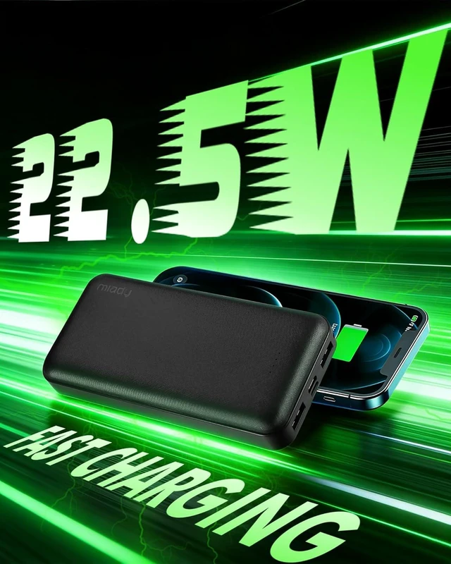 Alt view image 4 of 7 - 2-Pack Portable Charger PD 22.5W Power Bank 20000mAh Battery Pack