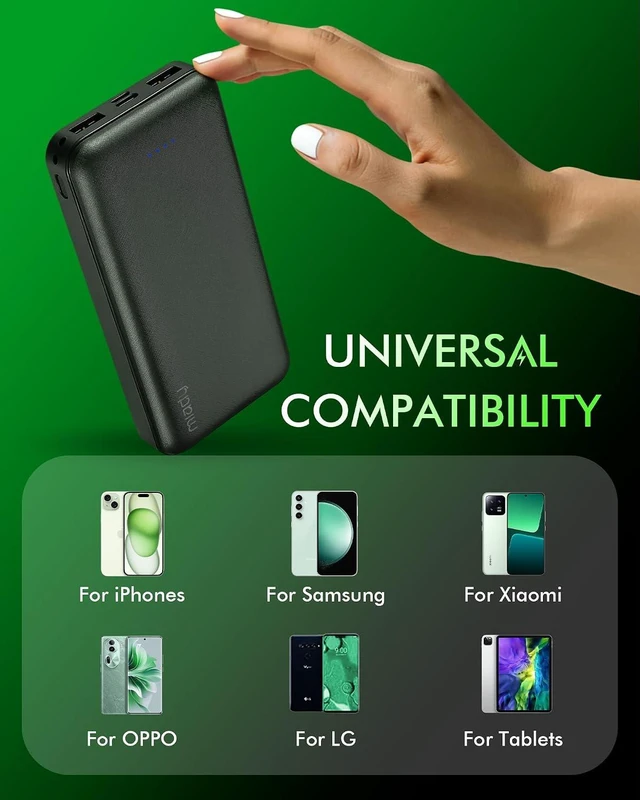 Alt view image 7 of 7 - 2-Pack Portable Charger PD 22.5W Power Bank 20000mAh Battery Pack