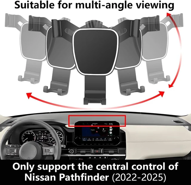Alt view image 5 of 6 - Car Phone Holder Center Console Organizer for Nissan Pathfinder 2022 2023 2024 2025 Not Fit 2026 Auto Accessories Navigation Bracket Interior Decoration Screen Mobile Cell Phone Mount case