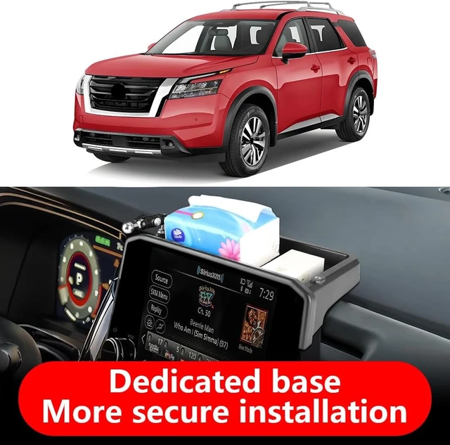 Alt view image 4 of 6 - Car Phone Holder Center Console Organizer for Nissan Pathfinder 2022 2023 2024 2025 Not Fit 2026 Auto Accessories Navigation Bracket Interior Decoration Screen Mobile Cell Phone Mount case