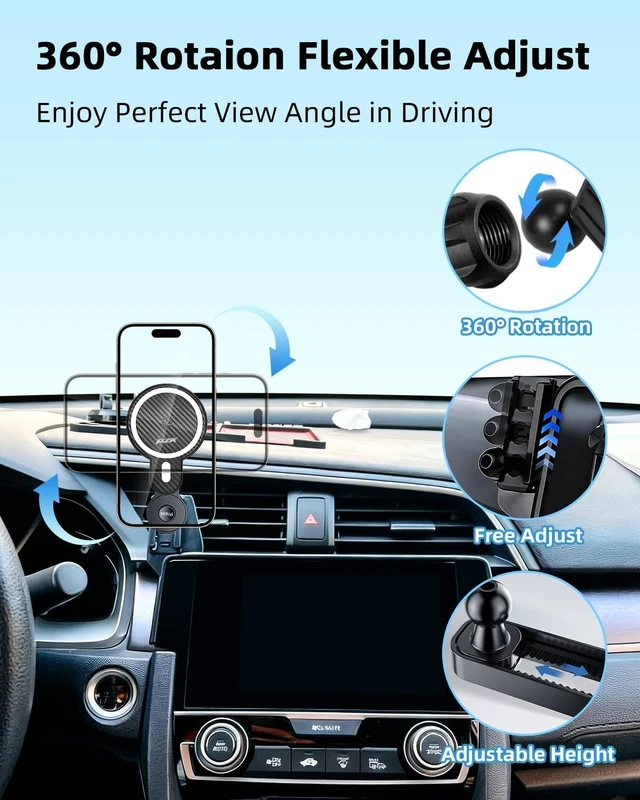 Alt view image 5 of 7 - Car Phone Mount for 2016-2021 Honda Civic Accessories 7-inch Screen