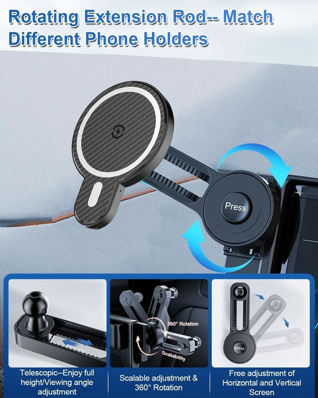 Alt view image 3 of 7 - Car Phone Mount for 2016-2021 Honda Civic Accessories 7-inch Screen
