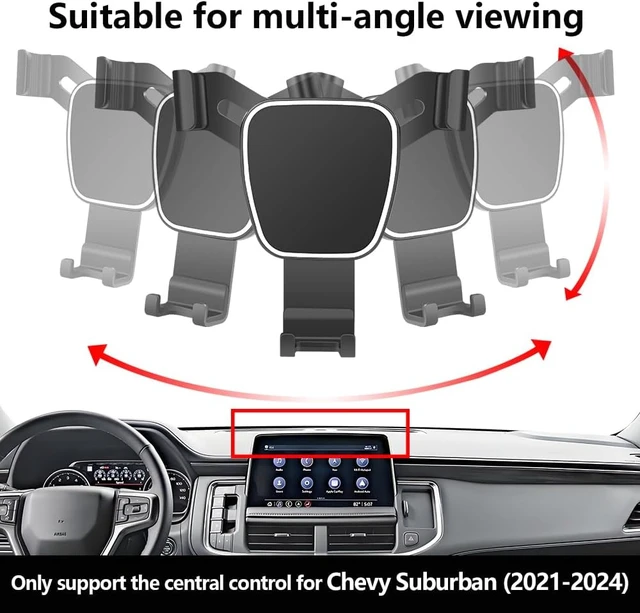 Alt view image 5 of 6 - Car Phone Holder Center Console Organizer For Chevy Suburban 2021 2022 2023 2024Tahoe 2021-2024GMC Yukon 2021-2024 SLE, SLT, AT4 Not fit Denali & Denali UltimateAuto Accessories Mount case