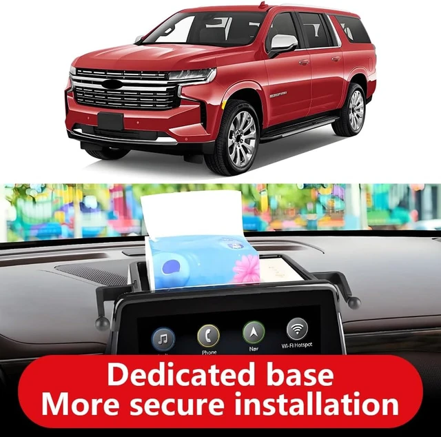 Alt view image 4 of 6 - Car Phone Holder Center Console Organizer For Chevy Suburban 2021 2022 2023 2024Tahoe 2021-2024GMC Yukon 2021-2024 SLE, SLT, AT4 Not fit Denali & Denali UltimateAuto Accessories Mount case