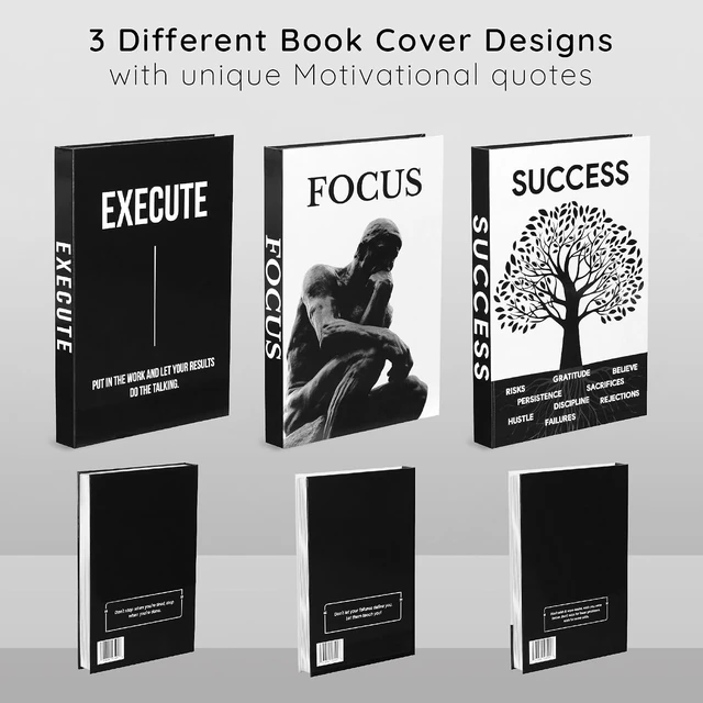 Alt view image 3 of 7 - Motivational Decorative Books Set of 3 - Faux Books for Home Office Decor