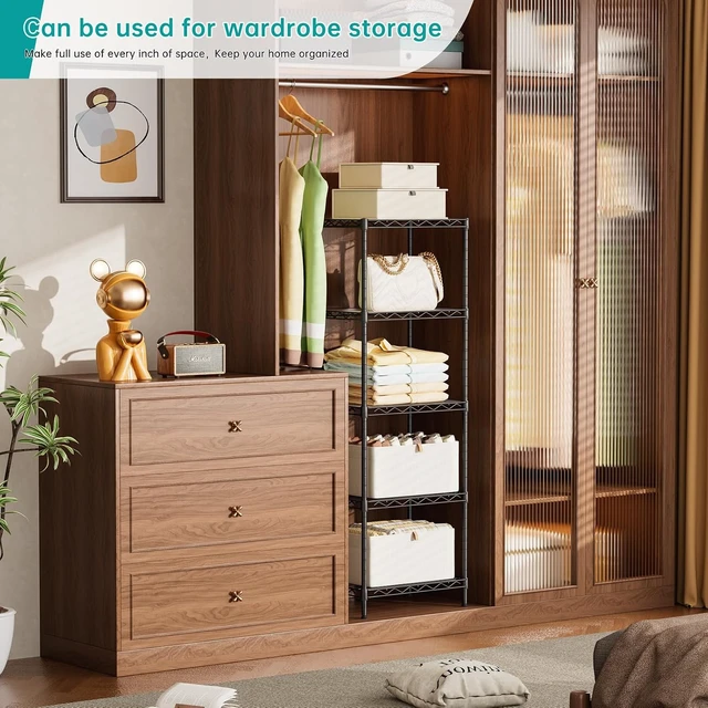 Alt view image 2 of 7 - Small 5 Tier Shelves Wire Storage Shelving Adjustable Metal Shelf
