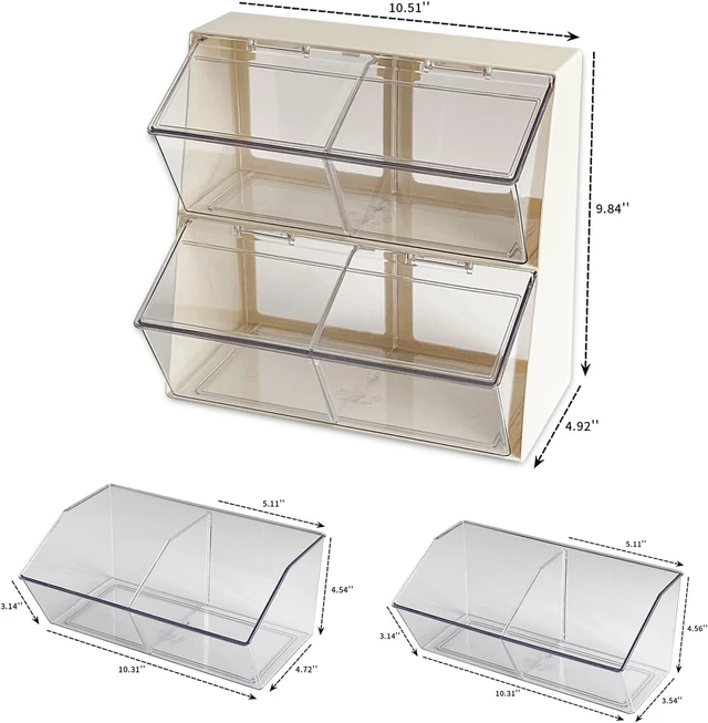 Alt view image 2 of 7 - Large Coffee Pod and Tea Bags Organizer with Lid, White