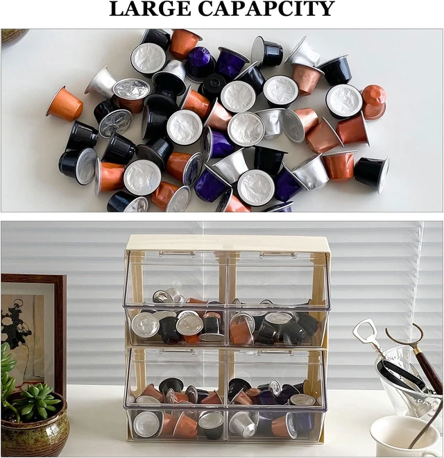 Alt view image 3 of 7 - Large Coffee Pod and Tea Bags Organizer with Lid, White
