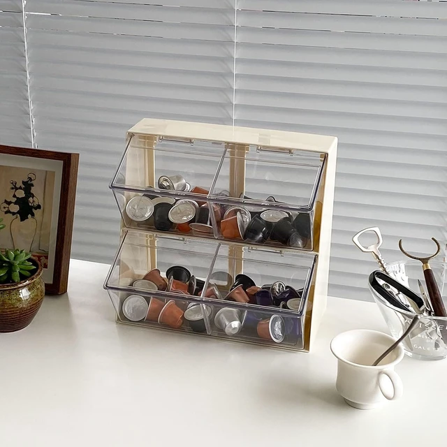 Alt view image 5 of 7 - Large Coffee Pod and Tea Bags Organizer with Lid, White
