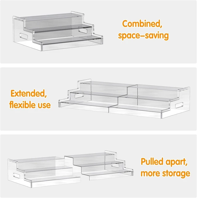Alt view image 4 of 7 - Expandable Can Organizer for Pantry, 3-Tier Adjustable Can Storage Holder