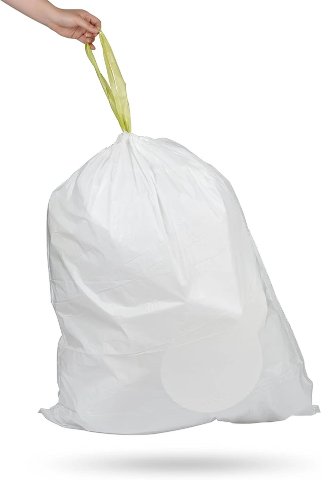 Alt view image 7 of 7 - Extra Strong White Trash Bags with Drawstring, Multiple Sizes 90 Count, Kitchen Drawstring trash bags 90 Trash Bags (21 gallon 90 ct)
