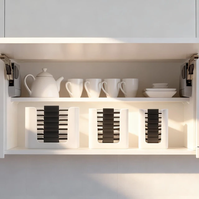 Alt view image 5 of 7 - Food Storage Container Lid Organizer for Rubbermaid Brilliance