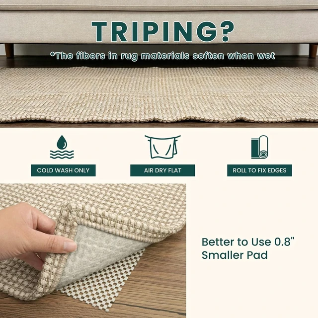 Alt view image 7 of 7 - Runners for Hallways 2x6 ft Washable Kitchen Runner Non Slip Rubber Backed Hall Runners Cotton Entryway Runner Rugs for Indoor Backdoor Bedroom Kitchen, Oatmeal Beige