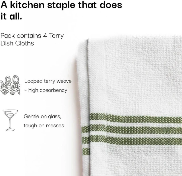 Alt view image 5 of 6 - 20Pc Kitchen Towels and Dishcloths Sets, Kitchen Essentials For Home- Green
