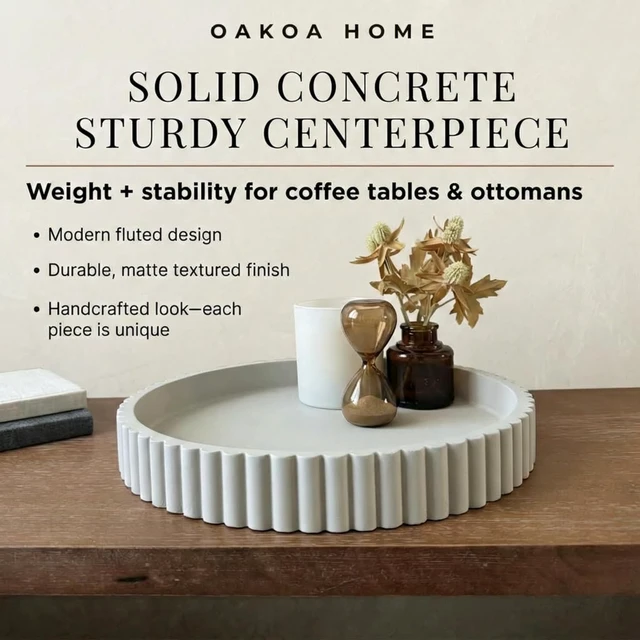 Alt view image 3 of 7 - Decorative Trays for Home Decor - Coffee Table Centerpiece Tray