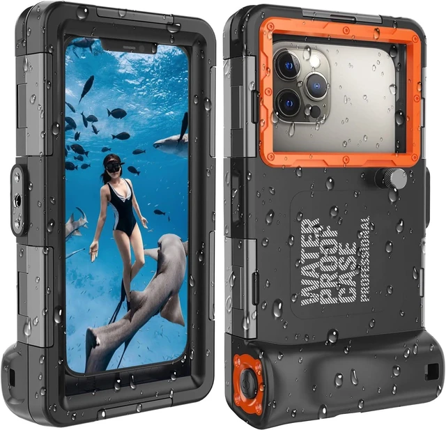 Main image of 2026 Underwater Snorkeling Diving Phone Case for Phone 17/16/15/14/13/12Pro Max/Galaxy S26/S25/S24/S23.(50ft/15m) Professional Scuba Dive Waterproof Case Underwater Photo VideoBlack