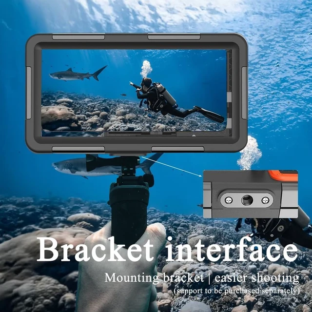 Alt view image 3 of 6 - 2026 Underwater Snorkeling Diving Phone Case for Phone 17/16/15/14/13/12Pro Max/Galaxy S26/S25/S24/S23.(50ft/15m) Professional Scuba Dive Waterproof Case Underwater Photo VideoBlack