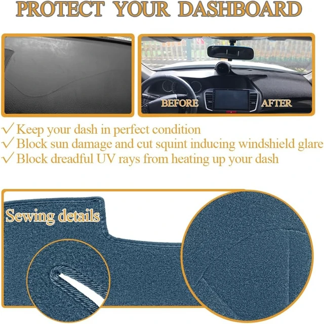 Alt view image 4 of 5 - Dash Cover Mat for 1992-94 GMC Yukon/Chevy Blazer Suburban (Blue.) Y25