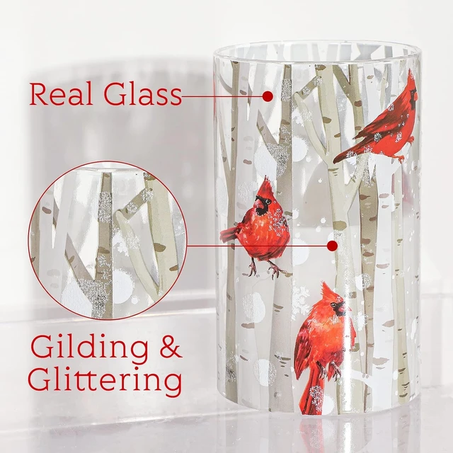 Alt view image 6 of 7 - Christmas Flameless Candles with Remote, Cardinal Theme