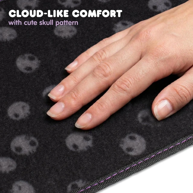 Alt view image 7 of 7 - Kuromi Carpet Car Floor Mats - Universal Fit for Cars, SUVs & Trucks - Black with Kuromi Print & Purple, Pink Accents - Front & Rear Set, 4 Piece